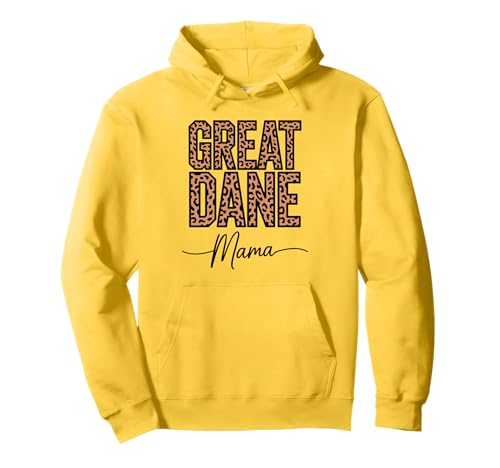 Leopardenmuster Great Dane Mama Pullover Hoodie von Great Dane Dog Lover Gifts