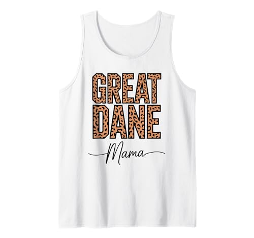 Leopardenmuster Great Dane Mama Tank Top von Great Dane Dog Lover Gifts