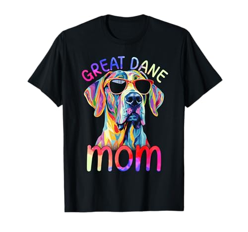 Deutsche Dogge Mama Bunte Pop Art Damen Deutsche Dogge T-Shirt Deutsche Dogge Mama Bunte Pop Art Damen Deutsche Dogge T-Shirt von Great Dane Dog Lovers Designs