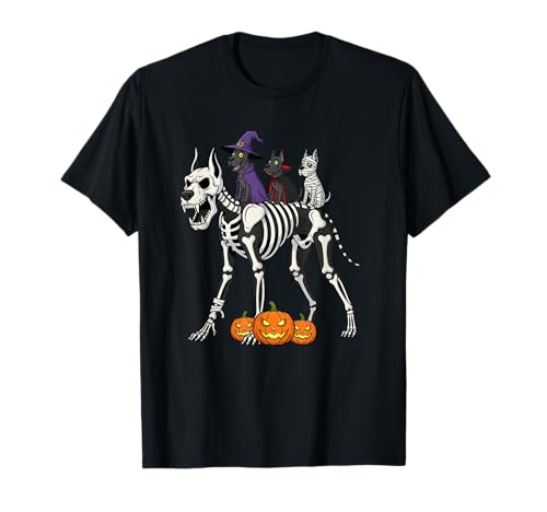 Deutsche Dogge Skelett Mama Hexe Halloween Kinder Herren Damen T-Shirt Deutsche Dogge Skelett Mama Hexe Halloween Kinder Herren Damen T-Shirt von Great Dane Lovers Cute Halloween Outfits Boy Girl