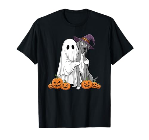 Lustiger Geist Dogge Kürbis Halloween Kinder Herren Damen T-Shirt Lustiger Geist Dogge Kürbis Halloween Kinder Herren Damen T-Shirt von Great Dane Lovers Cute Halloween Outfits Boy Girl