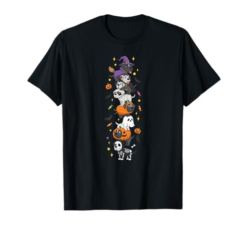 Dogge Hexe Vampir Geist Halloween Kinder Herren Damen T-Shirt Dogge Hexe Vampir Geist Halloween Kinder Herren Damen T-Shirt von Great Dane Lovers Halloween Skeleton Mummy Outfits