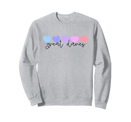 Deutsche Dogge oder Doggen Liebhaber Herz Frauen Mädchen oder Mutter Sweatshirt von Great Danes Heart Lover Apparel Co