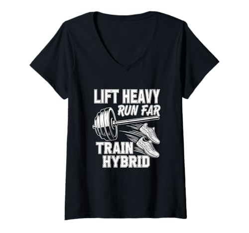Damen Fitnessstudio, Running Lover, Lift, Heavy Run, Far, Hybrid-Athlet T-Shirt mit V-Ausschnitt Damen Fitnessstudio, Running Lover, Lift, Heavy Run, Far, Hybrid-Athlet T-Shirt mit V-Ausschnitt von Great Fitness Lift Heavy Run Far Hybrid Training