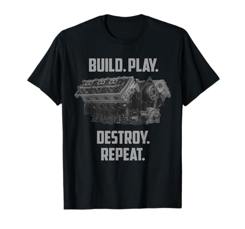 Bauen. Spielen. Zerstören. Wiederholen. Lustige Autorennblöcke Männer T-Shirt Bauen. Spielen. Zerstören. Wiederholen. Lustige Autorennblöcke Männer T-Shirt von Great Gifts for Drivers Speed Turbos Fast Cars CO