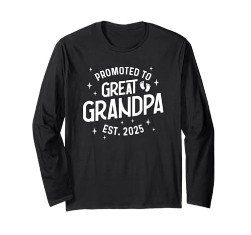 Promoted to Great Grandpa 2025 Baby Ankündigung Langarmshirt Promoted to Great Grandpa 2025 Baby Ankündigung Langarmshirt von Great Grandpa 2025 Birth Surprise
