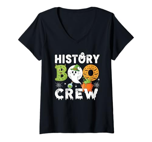 Damen Geschichte Boo Crew Halloween-Historikerspiel T-Shirt mit V-Ausschnitt Damen Geschichte Boo Crew Halloween-Historikerspiel T-Shirt mit V-Ausschnitt von Great Halloween Party Art History Boo Crew Gifts