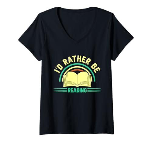 Damen Ich lese Lieber T-Shirt mit V-Ausschnitt Damen Ich lese Lieber T-Shirt mit V-Ausschnitt von Great I'd Rather Be Reading Apparel