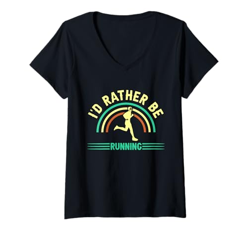 Damen Ich würde Lieber rennen T-Shirt mit V-Ausschnitt Damen Ich würde Lieber rennen T-Shirt mit V-Ausschnitt von Great I'd Rather Be Running Apparel