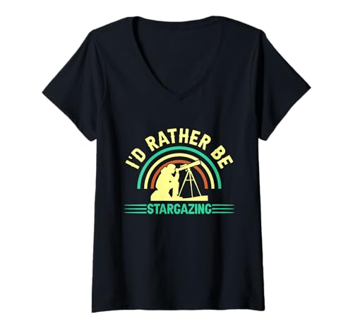 Damen Ich würde Lieber stragazieren T-Shirt mit V-Ausschnitt Damen Ich würde Lieber stragazieren T-Shirt mit V-Ausschnitt von Great I'd Rather Be Stragazing Apparel