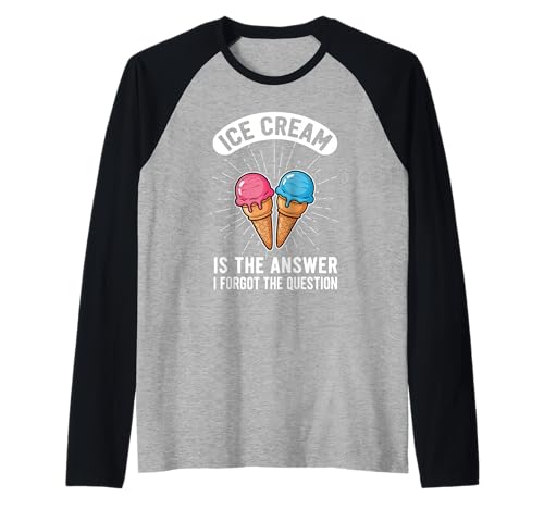 Lustige Eiscreme-Kunst für Männer, Frauen, Kinder, Dessert-Eiscreme-Fächer Raglan Lustige Eiscreme-Kunst für Männer, Frauen, Kinder, Dessert-Eiscreme-Fächer Raglan von Great Ice Cream Gifts Ice Cream Lover Accessories