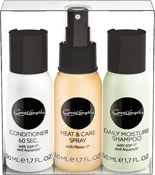 Great Lengths Reiseset mit Shampoo, Conditioner und Care Spray 3 x 50 ml von Great Lengths