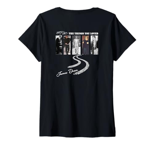Damen James Dean_004_Back Printed T-Shirt mit V-Ausschnitt von Great Moment Store