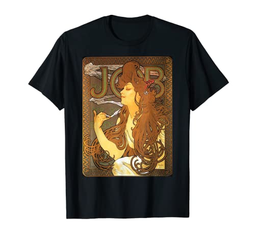 Art Nouveau Job Mucha Beautiful Elegant Women T-Shirt Art Nouveau Job Mucha Beautiful Elegant Women T-Shirt von Great Paintings Shirt Designs