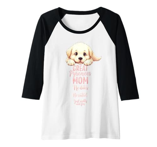 Damen Lustiges Pyrenäen-Zitat für die Mutter des Hundes, Pyrenäen-Humor Raglan Damen Lustiges Pyrenäen-Zitat für die Mutter des Hundes, Pyrenäen-Humor Raglan von Great Pyrenees Fun Designs
