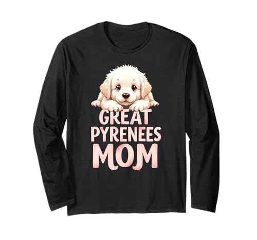Tolle Pyrenäen-Mama für Mama und Hund aus den Pyrenäen, niedlicher Welpe Langarmshirt Tolle Pyrenäen-Mama für Mama und Hund aus den Pyrenäen, niedlicher Welpe Langarmshirt von Great Pyrenees Fun Designs