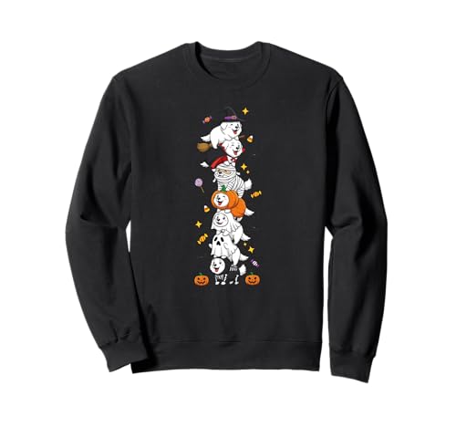 Große Pyrenäen, Hexe, Vampir, Geist, Halloween, für Kinder, Herren und Damen Sweatshirt Große Pyrenäen, Hexe, Vampir, Geist, Halloween, für Kinder, Herren und Damen Sweatshirt von Great Pyrenees Halloween Skeleton Mummy Outfits
