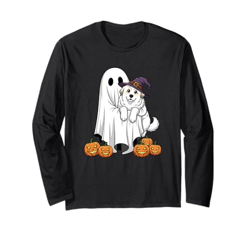 Ghost Great Pyrenees Kürbis Halloween Kinder Herren Damen Langarmshirt Ghost Great Pyrenees Kürbis Halloween Kinder Herren Damen Langarmshirt von Great Pyrenees Lovers Halloween Outfits Boy Girl