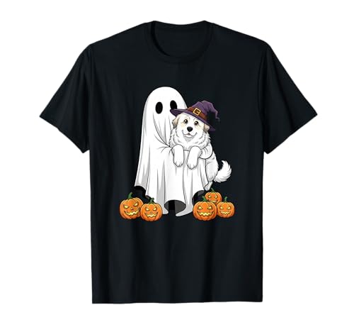 Ghost Great Pyrenees Kürbis Halloween Kinder Herren Damen T-Shirt von Great Pyrenees Lovers Halloween Outfits Boy Girl