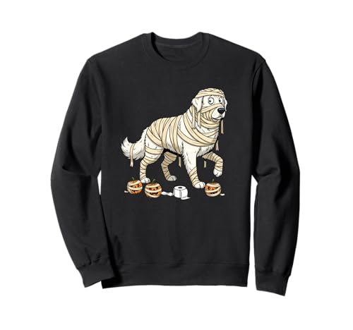 Große Pyrenäen Mama Kürbis Halloween Kinder Herren Damen Sweatshirt von Great Pyrenees Lovers Halloween Outfits Boy Girl