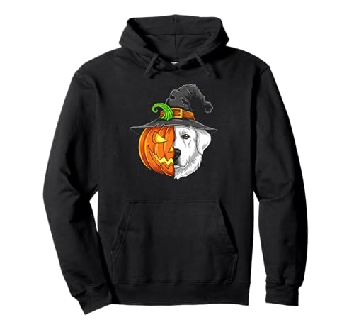 Große Pyrenäen-Kürbislaterne Jack O Halloween Herren Damen Pullover Hoodie von Great Pyrenees Lovers Halloween Pumpkin Outfits