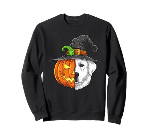 Große Pyrenäen-Kürbislaterne Jack O Halloween Herren Damen Sweatshirt von Great Pyrenees Lovers Halloween Pumpkin Outfits