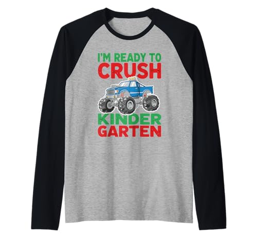 Ich Bin bereit, Monster Truck Boys aus dem Kindergarten zu vernichten Raglan Ich Bin bereit, Monster Truck Boys aus dem Kindergarten zu vernichten Raglan von Great Rdy To Crush Kindergarten Monster Truck Days