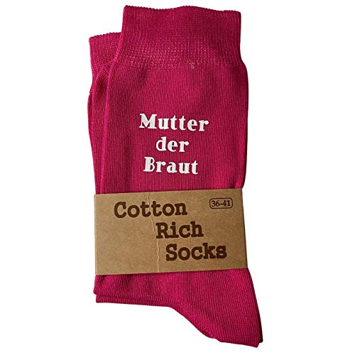 Great Stuff Socken Mutter der Braut pink weiß weiss Hochzeit Hochzeitsgeschenk Geschenk Idee Geschenkidee Hochzeitssocken Morgengabe Mama Brautmama Danke Dankschön von Great Stuff