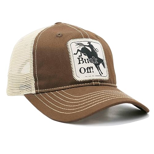 Great Western Retro & Vintage Style Redneck Trucker Caps Unisex für Damen und Herren in vers trendy Style mit coolen Sprüchen (Buck Off Coffee) von Great Western