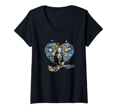 Damen Janis Joplin_003 T-Shirt mit V-Ausschnitt Damen Janis Joplin_003 T-Shirt mit V-Ausschnitt von Great musician