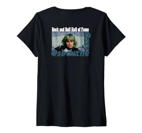 Damen Ozzy Osbourne_002_Back Printed T-Shirt mit V-Ausschnitt Damen Ozzy Osbourne_002_Back Printed T-Shirt mit V-Ausschnitt von Great musician