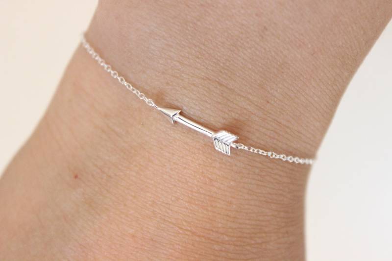 Feines Armband Aus Sterlingsilber, Zartes Silberarmband, Schlichtes Armband, Besonderes Geschenk, Süßes Bettelarmband von GreatJewelry4All