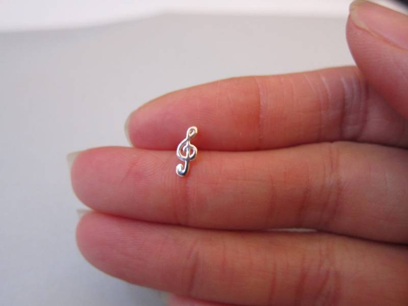 Gold, Rose Gold Oder Sterling Silber Musik Note Knorpel Ohrring, Ohrstecker, Kleine Ohrstecker Knorpel von GreatJewelry4All