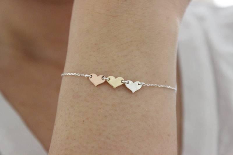 Herz Armband, Schwester Geschenk, Geschenk Für Mama, Freundin, Zartes Einfaches Kinderarmband Neue Mutter von GreatJewelry4All