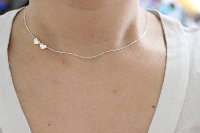 Herz Halskette, Zierliche Geschenk Für Beste Freundin, Zarte Brautjungfer Geschenk, Mutter, Schwester von GreatJewelry4All