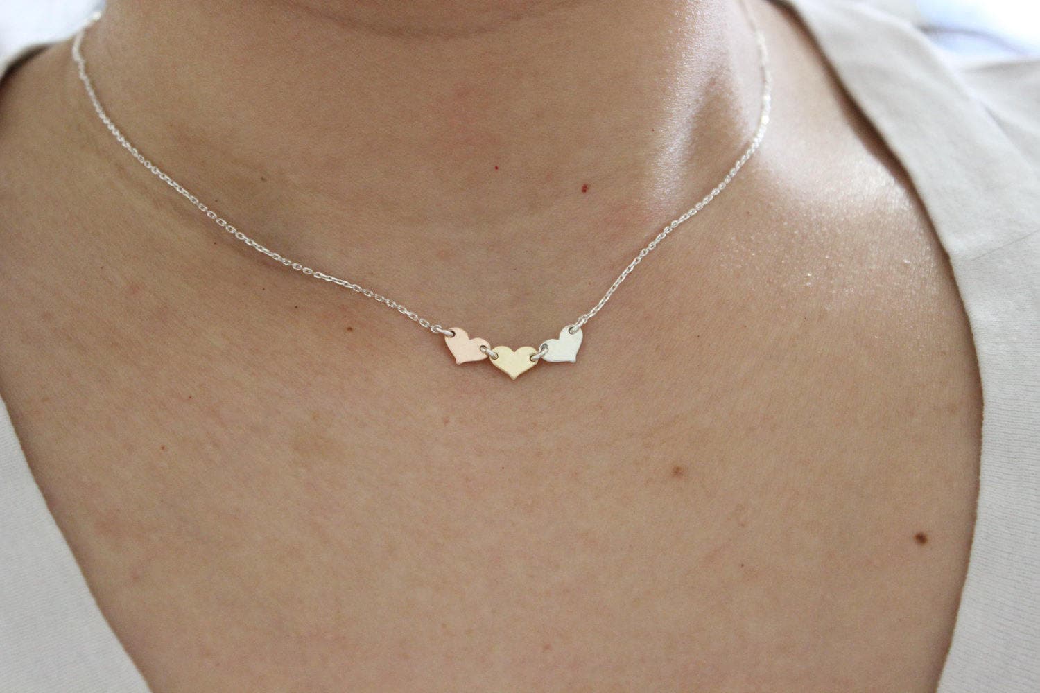 Kleine Herz Halskette Geschenk Für Mutter Schwester Bff Zierliche Zarte Brautjungfer Jeden Tag Wasserdicht von GreatJewelry4All