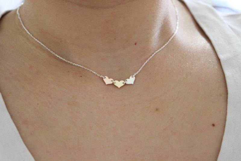 Kleine Herz Halskette Geschenk Für Mutter Schwester Bff Zierliche Zarte Brautjungfer Jeden Tag Wasserdicht von GreatJewelry4All