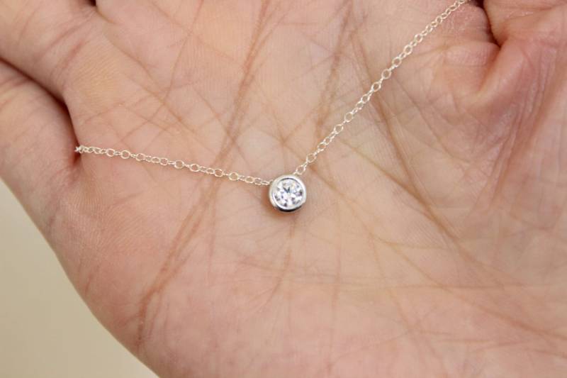 Set Von 4, 5, 6, 7 Bis 12 Halsketten. Winzige Cz Diamant Halskette, Zarte, Brautjungferngeschenk, Hochzeit Partei, Dünnen Silberkette von GreatJewelry4All