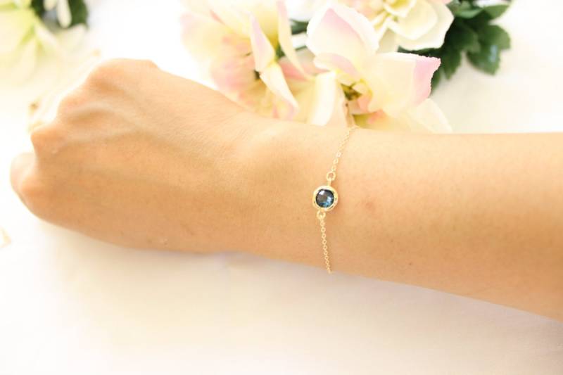 Silber-Version Verfügbar, Blaue Saphir Armband, Zarte September Geburtsstein, Dünne Kinder Brautjungfer Geschenk von GreatJewelry4All