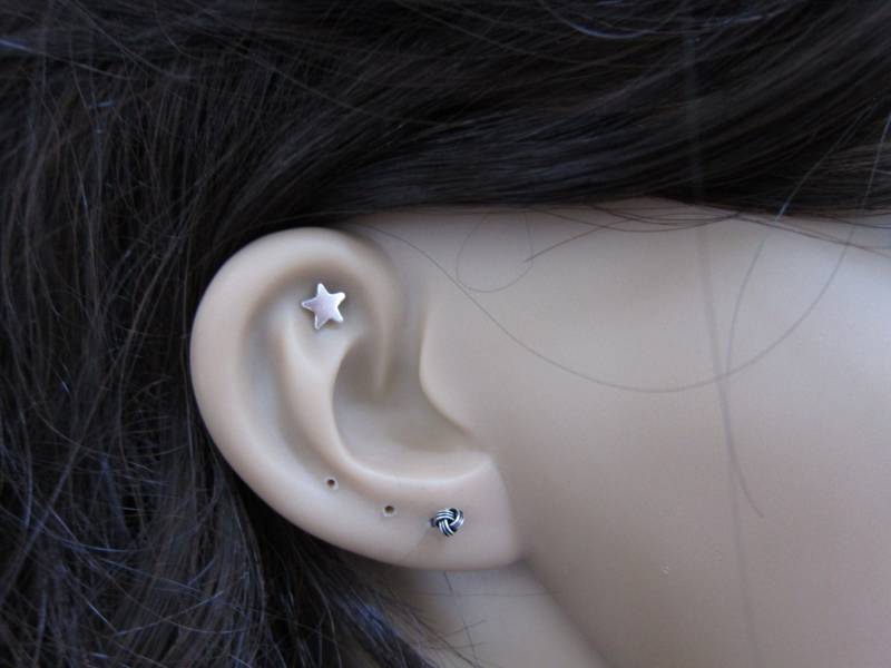 Sterling Silber Stern Knorpel Ohrring, Ohrstecker, Winzige Tragus Kleine Mehrere Piercings von GreatJewelry4All