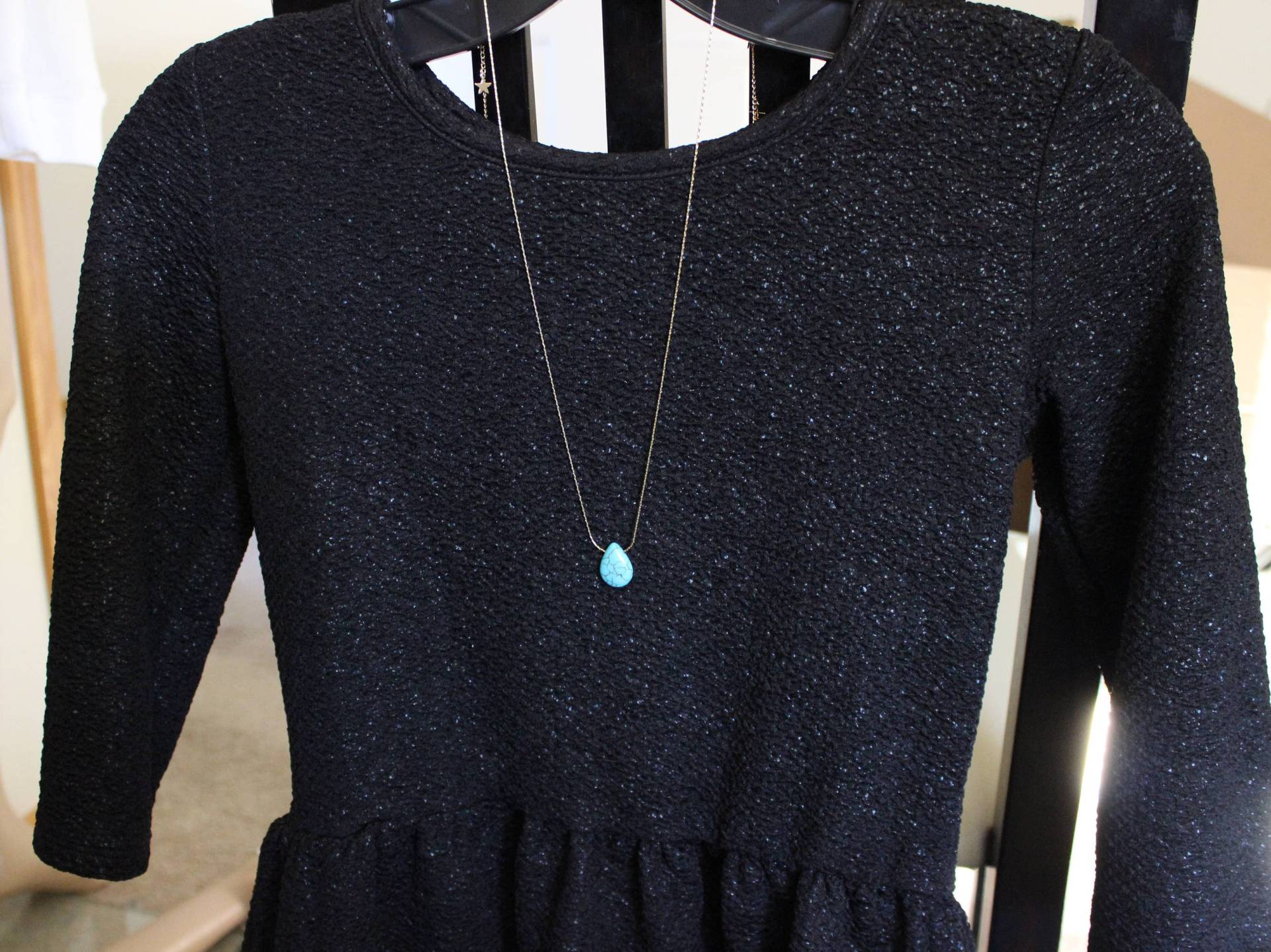 Türkis Halskette, Lange Teardrop Briolette Blaue Layered Casual Boho Halskette von GreatJewelry4All