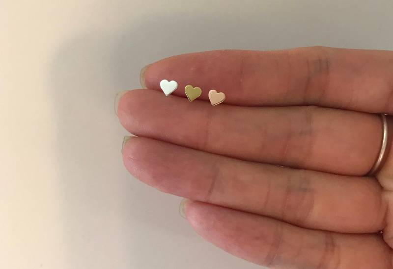 Winzigen Herz Knorpel Ohrring, Sterling Silber Knorpel, Winzige Knorpelohrring, Nasenstecker, Tragus, Piercing, Tragu von GreatJewelry4All