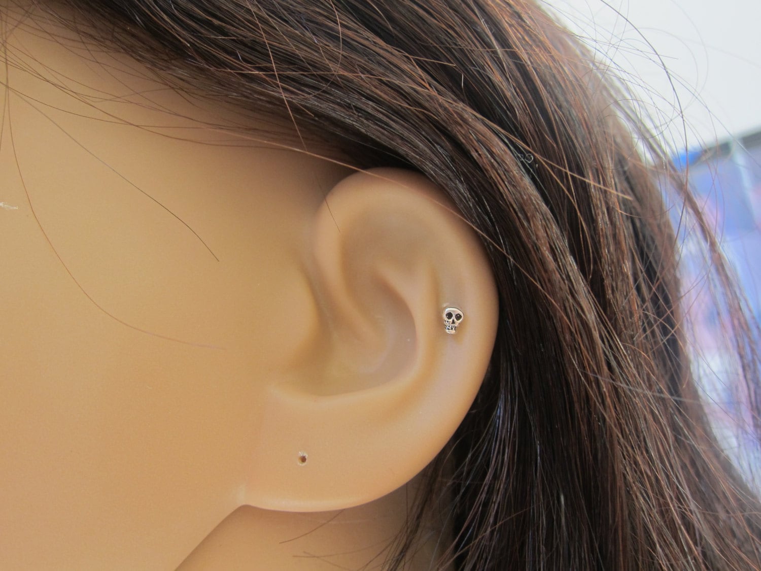 sterling Silber 3 Mm Schädel Knorpel Ohrring, Winzige Ohrstecker, Bequeme Knorpelohrring, Tragus Bolzen, Nasenstecker, Nasenstift von GreatJewelry4All