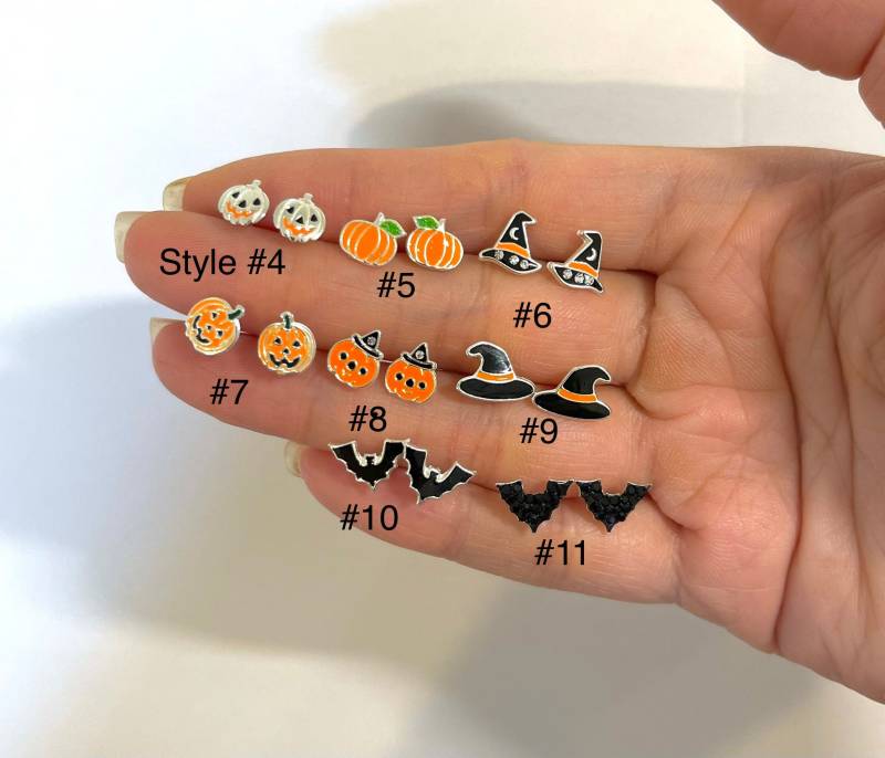 sterling Silber Geist Ohrstecker, Casper Das Freundliche Gespenst, Halloween Ohrringe Herbst Hexe Jack O Laterne Kinder Ohrringe von GreatJewelry4All