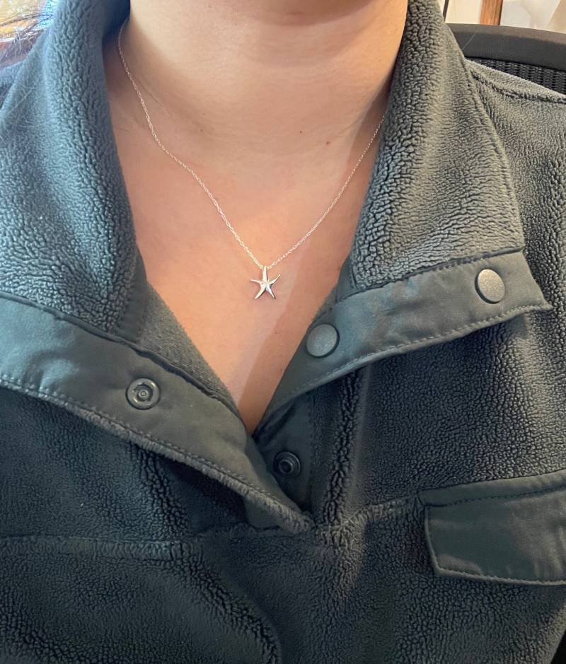 sterling Silber Seestern Halskette, Meereskreatur Halskette Für Jeden Tag, Einfache von GreatJewelry4All