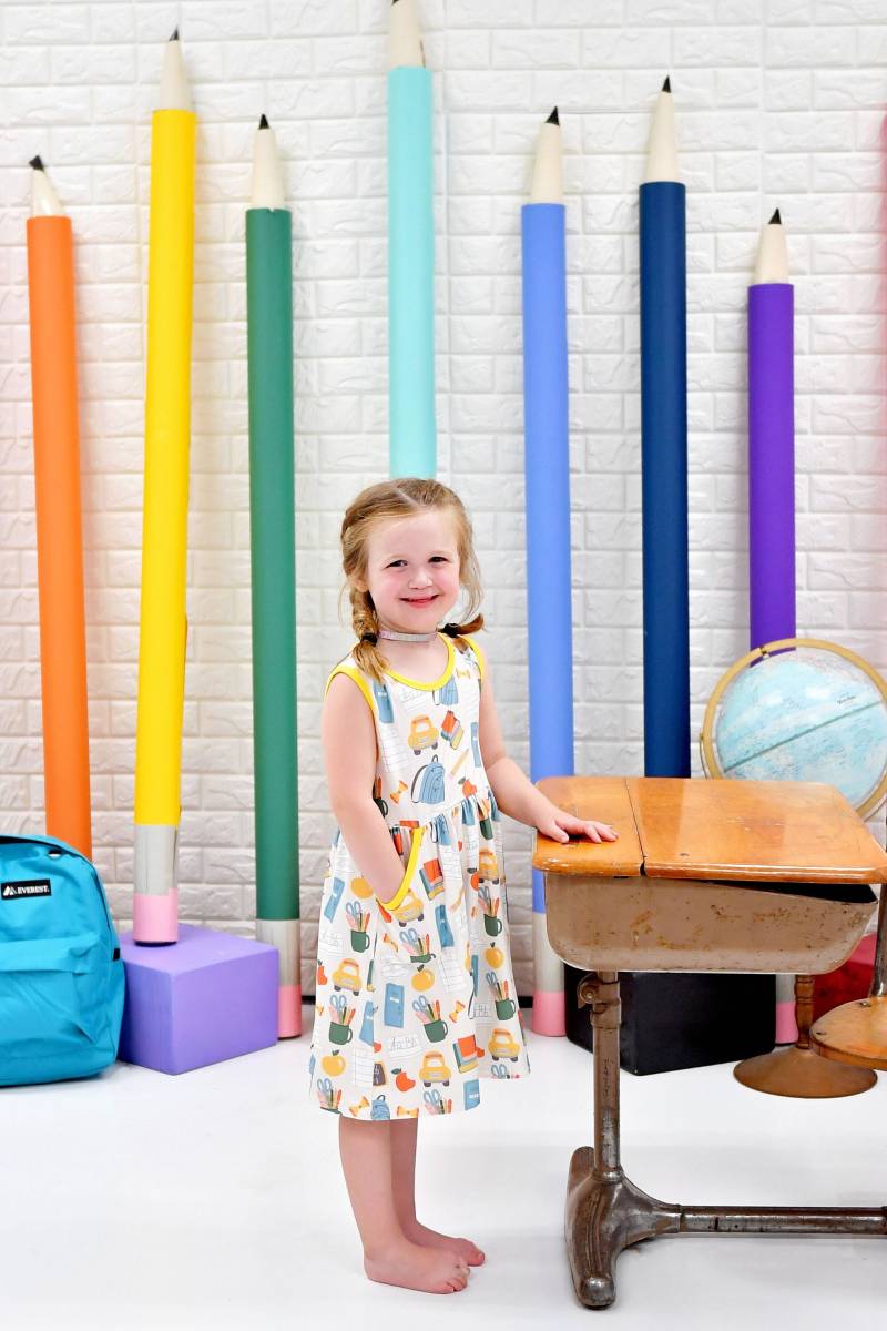 Take Notes Milch Seide Tasche Tank Kleid von GreatLakesKids