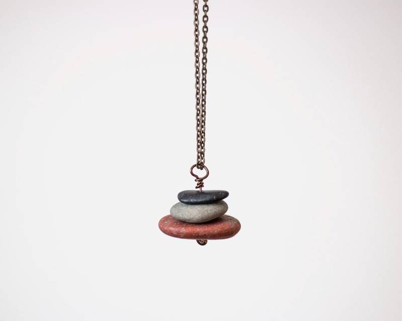 Cairn Stacked Stone Halskette | Naturstein Schmuck Handmade Cairn Stacked Stone Halskette | Naturstein Schmuck Handmade von GreatLakesRockShop