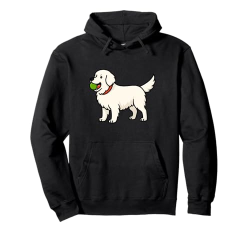 Große Pyrenäen Hund Apportieren Tierliebhaber Apportieren Mama Papa Kinder Pullover Hoodie von GreatPyreneesAxis1