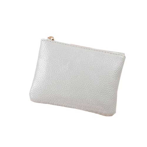 GreatRise 2 Stück PU Leder Geldbörse im Kurzformat Portemonnaie Kleine Damen Reißverschluss Geldbeutel Mini Brieftasche Kinder Coin Purse für Frauen Münze Kreditkarten Geldschein Grau von GreatRise
