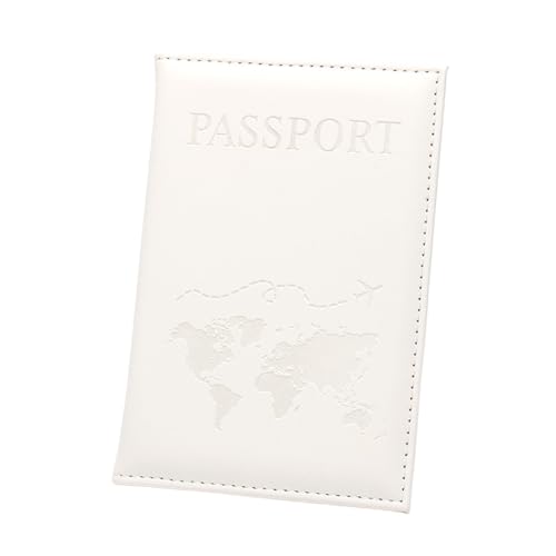 GreatRise 2 Stück PU Leder Reisepasshülle Damen und Herren Personalisiert Reisepass Organizer Reisemappe Passport Cover Kreditkarten Schutzhüllefür Ausweis Reisedokumente Karten Weiß von GreatRise